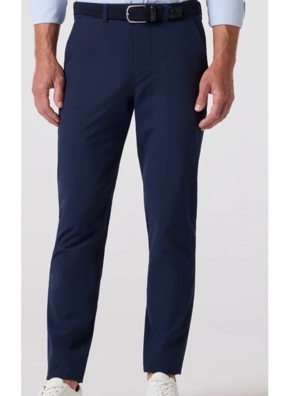 Mizzen+Main Helmsman Performance Chino Pants Slim Navy wrinkle resistant 34x30